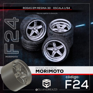 F24 - Morimoto - Rodas 3D  para 1/64