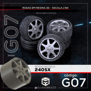 G07 - 240SX Back - Rodas 3D para 1/64
