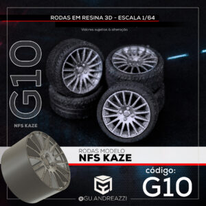 G10 - NFS Kaze - Rodas 3D para 1/64