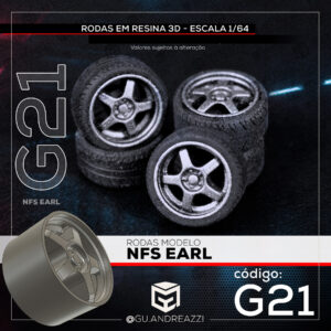 G21 - NFS Earl - Rodas 3D para 1/64