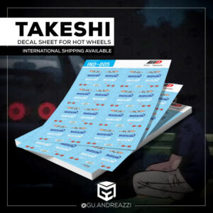 IND005 - Skyline R32 Initial D Takeshi - Decal 1/64