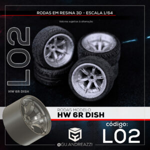 L02 - HW 6R - Rodas 3D  para 1/64