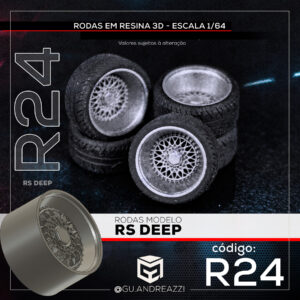 R24 - RS Deep - Rodas 3D para 1/64