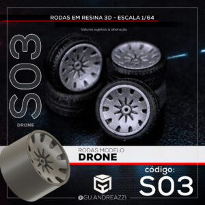 S03 - Drone - Rodas 3D para 1/64