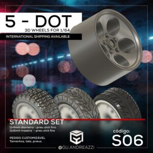 S06 - 5 - Dot - Rodas 3D para 1/64