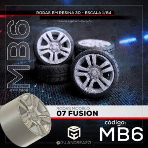 MB6 - 07 Fusion - Rodas 3D  para 1/64