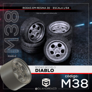 M38 - Diablo - Rodas 3D  para 1/64